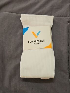 NIP Viasox Unisex Diabetic Compression Socks White X Large (M: 13-19 W: 14+)